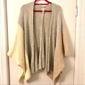 Anthropologie Saturday Sunday Cozy Oversized Colorblock Poncho OS